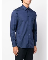 Мужская темно-синяя рубашка с длинным рукавом от Etro