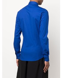 Мужская темно-синяя рубашка с длинным рукавом от Moschino