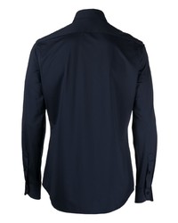 Мужская темно-синяя рубашка с длинным рукавом от Xacus