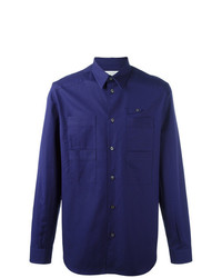 Мужская темно-синяя рубашка с длинным рукавом от Maison Margiela