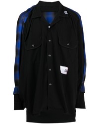Мужская темно-синяя рубашка с длинным рукавом от Maison Mihara Yasuhiro