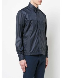 Мужская темно-синяя рубашка с длинным рукавом от Thom Browne