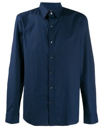 Мужская темно-синяя рубашка с длинным рукавом от Michael Kors