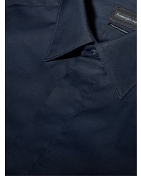 Мужская темно-синяя рубашка с длинным рукавом от Ermenegildo Zegna