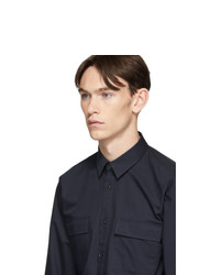 Мужская темно-синяя рубашка с длинным рукавом от Hugo
