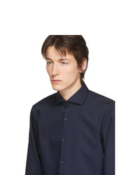 Мужская темно-синяя рубашка с длинным рукавом от Hugo