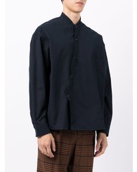 Мужская темно-синяя рубашка с длинным рукавом от Ambush