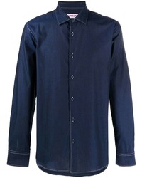 Мужская темно-синяя рубашка с длинным рукавом от Orlebar Brown