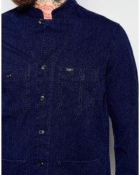 Мужская темно-синяя рубашка с длинным рукавом от Lee