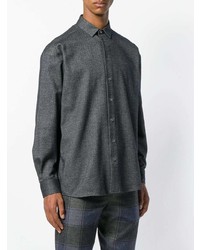 Мужская темно-синяя рубашка с длинным рукавом от Stephan Schneider