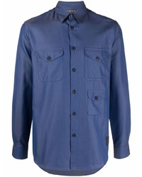 Мужская темно-синяя рубашка с длинным рукавом от Paul Smith