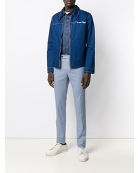 Мужская темно-синяя рубашка с длинным рукавом от Corneliani