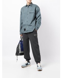 Мужская темно-синяя рубашка с длинным рукавом от Izzue