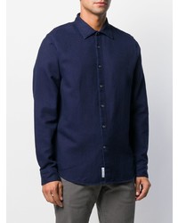 Мужская темно-синяя рубашка с длинным рукавом от Closed