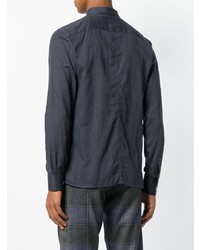 Мужская темно-синяя рубашка с длинным рукавом от Stephan Schneider