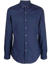 Мужская темно-синяя рубашка с длинным рукавом от Polo Ralph Lauren