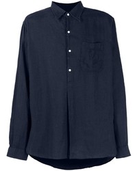 Мужская темно-синяя рубашка с длинным рукавом от Ralph Lauren Purple Label