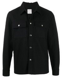 Мужская темно-синяя рубашка с длинным рукавом от Sandro Paris