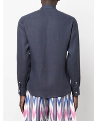 Мужская темно-синяя рубашка с длинным рукавом от Sandro