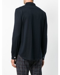 Мужская темно-синяя рубашка с длинным рукавом от Eleventy