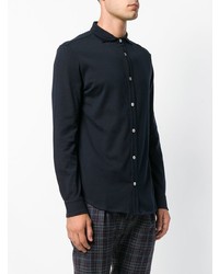 Мужская темно-синяя рубашка с длинным рукавом от Eleventy