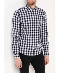 Мужская темно-синяя рубашка с длинным рукавом от Solid