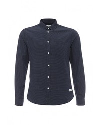 Мужская темно-синяя рубашка с длинным рукавом от Solid