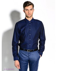 Мужская темно-синяя рубашка с длинным рукавом от Strellson