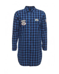 Мужская темно-синяя рубашка с длинным рукавом от Sweewe