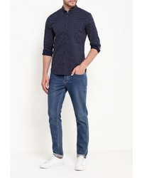 Мужская темно-синяя рубашка с длинным рукавом от Tom Tailor