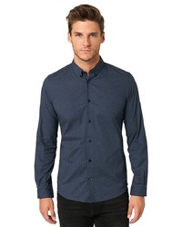 Мужская темно-синяя рубашка с длинным рукавом от Tom Tailor