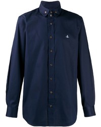 Мужская темно-синяя рубашка с длинным рукавом от Vivienne Westwood