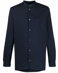 Мужская темно-синяя рубашка с длинным рукавом от Zadig & Voltaire