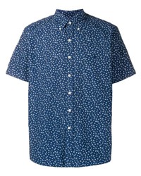 Мужская темно-синяя рубашка с коротким рукавом с цветочным принтом от Polo Ralph Lauren