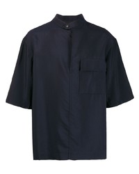 Мужская темно-синяя рубашка с коротким рукавом от 3.1 Phillip Lim