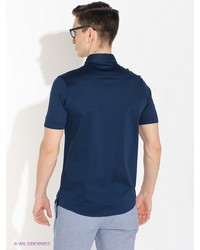Мужская темно-синяя рубашка с коротким рукавом от Alfred Muller