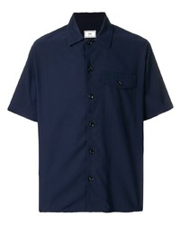 Мужская темно-синяя рубашка с коротким рукавом от Ami Paris
