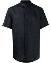 Мужская темно-синяя рубашка с коротким рукавом от Armani Exchange