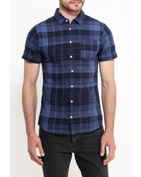 Мужская темно-синяя рубашка с коротким рукавом от BLEND