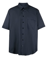 Мужская темно-синяя рубашка с коротким рукавом от Botter