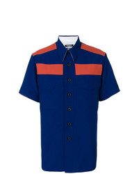 Мужская темно-синяя рубашка с коротким рукавом от Calvin Klein 205W39nyc
