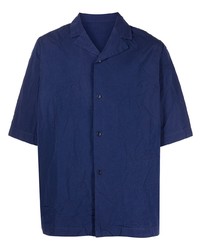 Мужская темно-синяя рубашка с коротким рукавом от Casey Casey