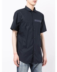 Мужская темно-синяя рубашка с коротким рукавом от Armani Exchange