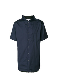Мужская темно-синяя рубашка с коротким рукавом от Comme Des Garcons SHIRT
