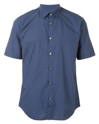 Мужская темно-синяя рубашка с коротким рукавом от D'urban