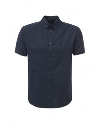 Мужская темно-синяя рубашка с коротким рукавом от Deblasio