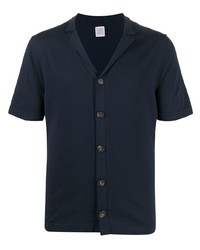 Мужская темно-синяя рубашка с коротким рукавом от Eleventy