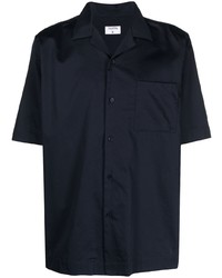 Мужская темно-синяя рубашка с коротким рукавом от Filippa K
