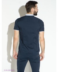 Мужская темно-синяя рубашка с коротким рукавом от Gaudi'