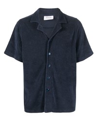 Мужская темно-синяя рубашка с коротким рукавом от Harmony Paris